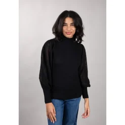 Gran Sasso Striktrøjer & Sweatere*Rullekrave Sweater Sort