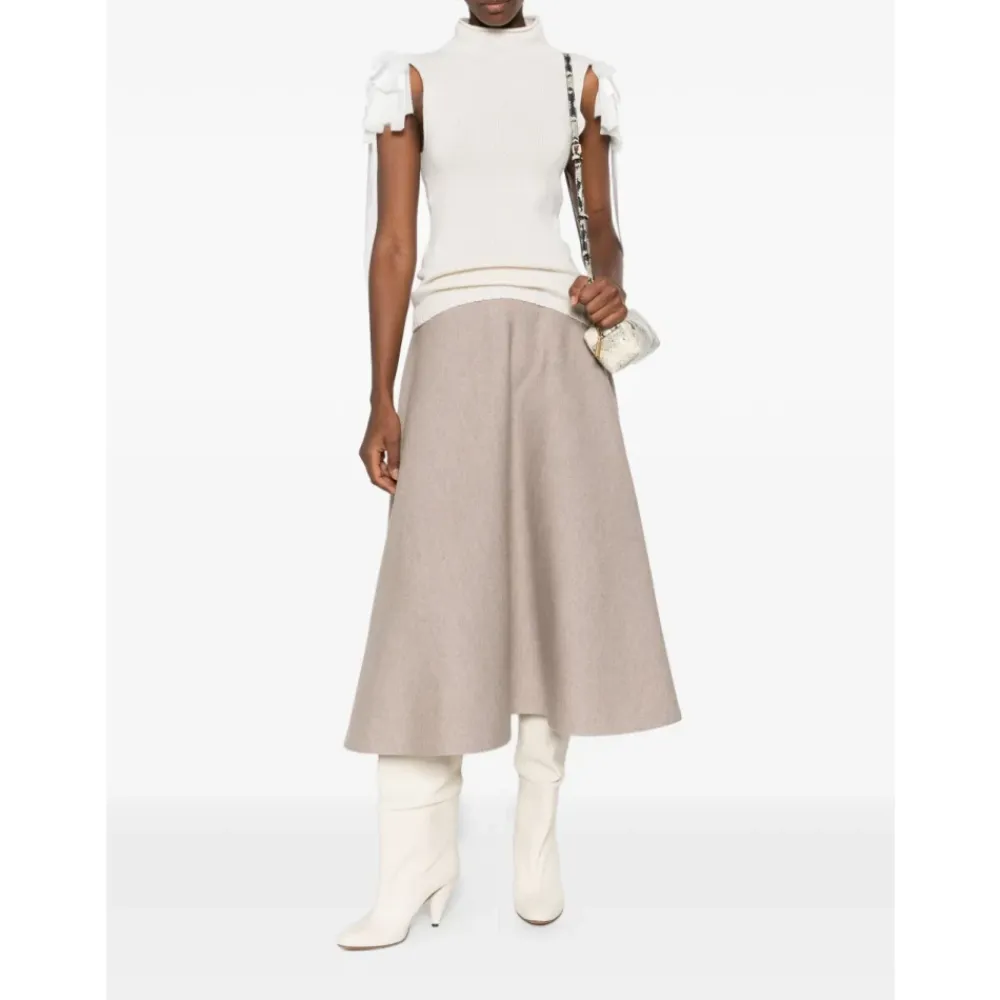 Alberta Ferretti Striktrøjer & Sweatere*Rullekrave Top Beige