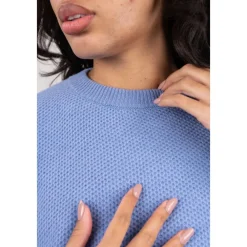 Ferrante Striktrøjer & Sweatere*Rundhalset strik Blå