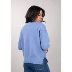 Ferrante Striktrøjer & Sweatere*Rundhalset strik Blå