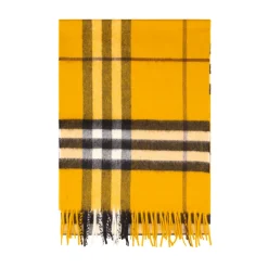 Burberry Tørklæder*Rutet Bomuld Tørklæde Gul