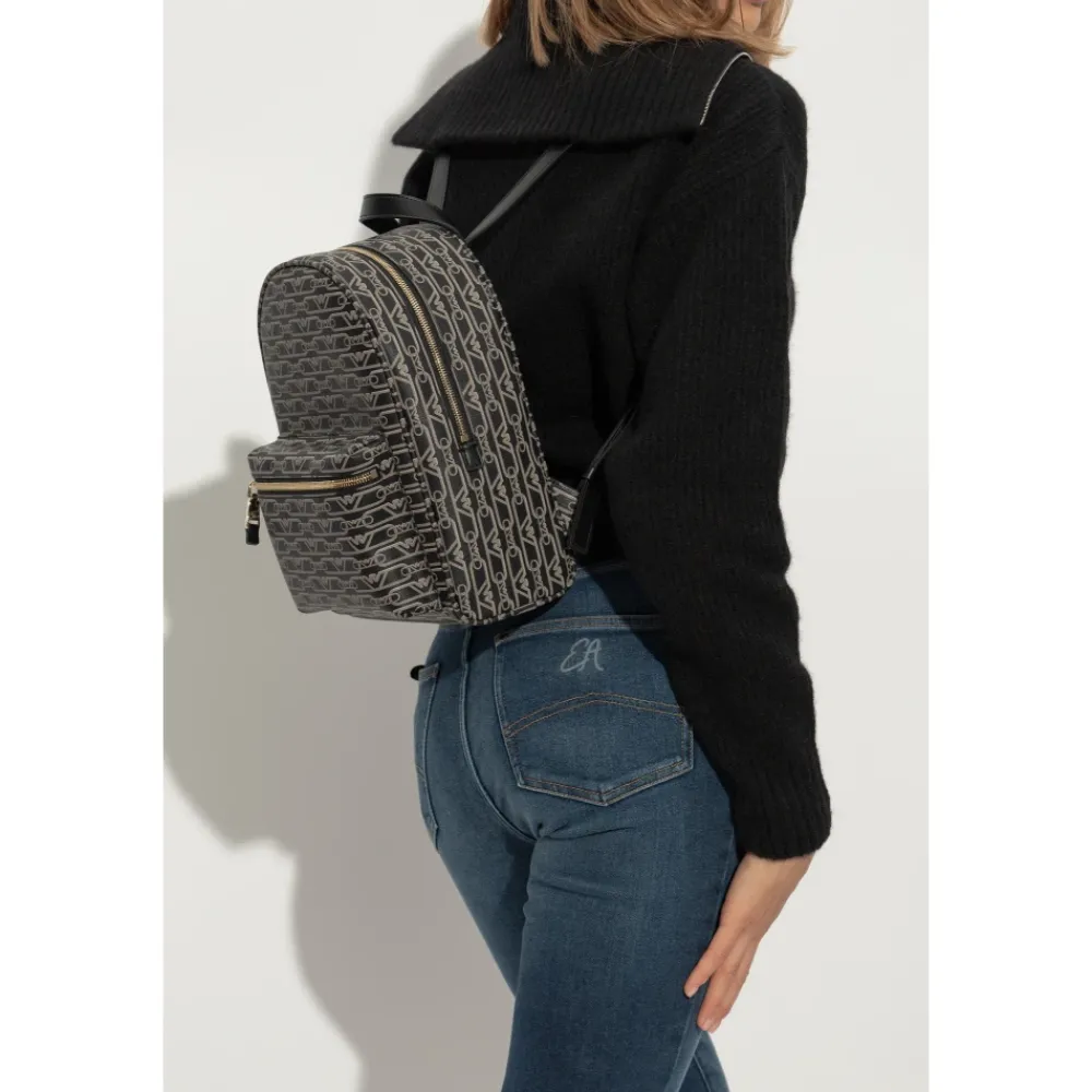 Emporio Armani Rygsække*Rygsæk med Monogram Sort