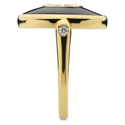 Gucci Smykker*Sammensatte ring i t d, onyx og diamant Gul