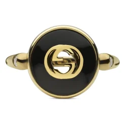 Gucci Smykker*Sammensatte ring i t d, onyx og diamant Gul