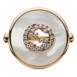 Gucci Smykker*Sammensatte ring i lyserød d, mop, diamanter, gg pavé Gul