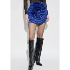 ROTATE Birger Christensen Nederdele*Satin Big Flower Skirt Blå