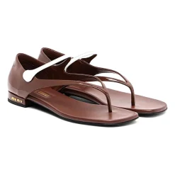Miu Miu Sandaler*Scarpa Sandal Brun