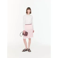 PLAN C Nederdele*Sequin Embellished Hem Skirt Pink