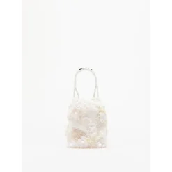 PLAN C Skuldertasker*Sequins Bucket Bag Beige