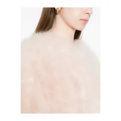 Yves Salomon Jakker*Short Feather Jacket Pink