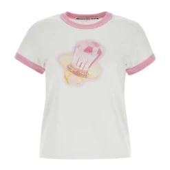 Alexander Wang T-Shirts*Shrunken Suga Baby Ringer Tee Hvid