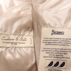 Herno Frakker*Silke Kashmir Jakke med Aftagelig Hætte Beige