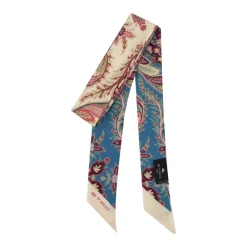 Etro Tørklæder*Silke Paisley Tørklæde med Kontrastkanter Multifarvet