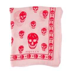 Alexander McQueen Tørklæder*Silke Skull Tørklæde - Pink