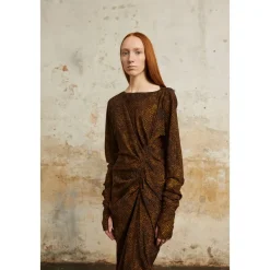 Cortana Handsker*Silkehandsker med dyreprint Brun