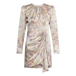 Alessandra Rich Kjoler*Silkekjole med blomstermotiv Multifarvet