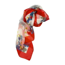 Borbonese Tørklæder*Silky Scarves Rød