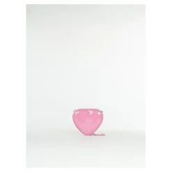 Vivienne Westwood Bæltetasker*Skinnende Mini Heart Håndtaske Pink