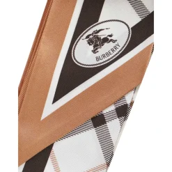 Burberry Tørklæder*Skinny Check Knight Stamp Silketørklæde Multifarvet