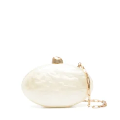 Cult Gaia Clutch*Skuldertaske med kædelink og lås Beige