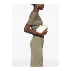 Cult Gaia Clutch*Skuldertaske med kædelink og lås Beige