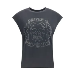 Zadig & Voltaire T-Shirts*Skull Strass T-Shirt Sort