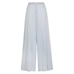 Forte Forte Bukser*Sky Blue Wide Trousers Blå