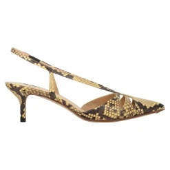 Francesco Russo Pumps*Slangehud Pointy Toe Slingback Pumps Multifarvet