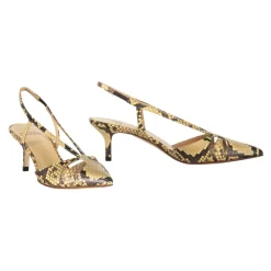Francesco Russo Pumps*Slangehud Pointy Toe Slingback Pumps Multifarvet