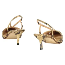 Francesco Russo Pumps*Slangehud Pointy Toe Slingback Pumps Multifarvet