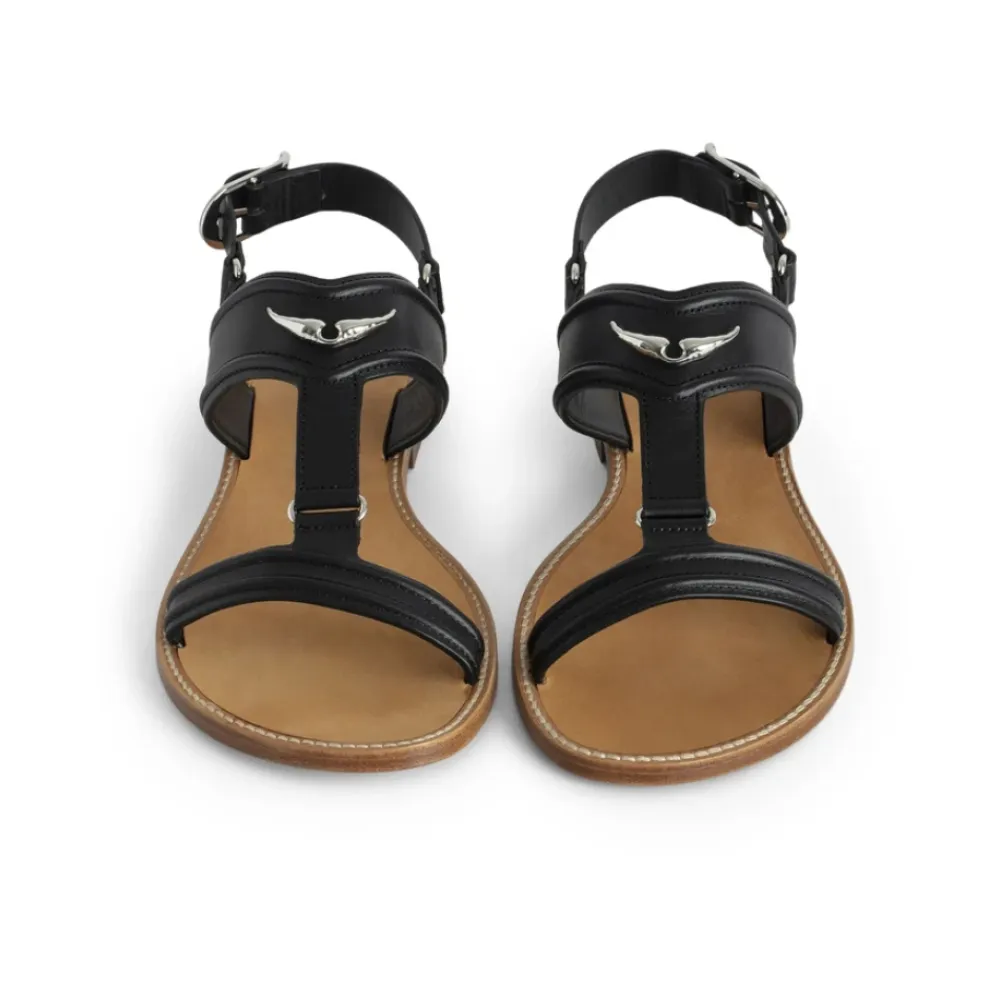 Zadig & Voltaire Sandaler*Slingback Strap Flade Sko Sort