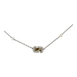 Marc Jacobs Smykker*Sølv Abalone Halskæde - Metal - Messing Grå