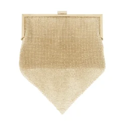 Twentyfour Clutch*Sølv Krystal Skuldertaske Gul