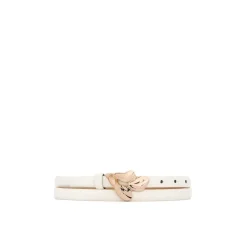 Kazar Bælter*Smal bælte med smykkespænde Hvid