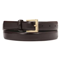 Kazar Bælter*Smal bælte med gul spænde Brun