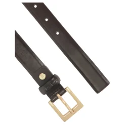 Kazar Bælter*Smal bælte med gul spænde Brun