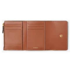 Burberry Punge & Kortholder*Small Check Folding Wallet Beige