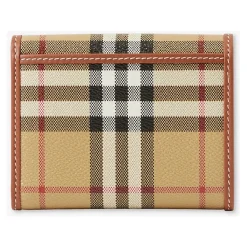 Burberry Punge & Kortholder*Small Check Folding Wallet Beige