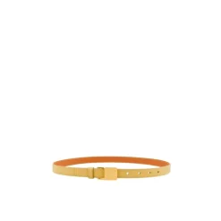 Loewe Bælter*Smør Mørk Amazona Læderbælte Gul