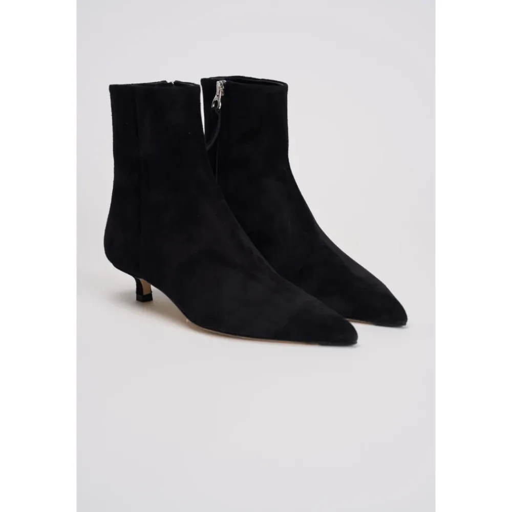 aeyde Støvler*Sofie Suede Ankelstøvler Sort