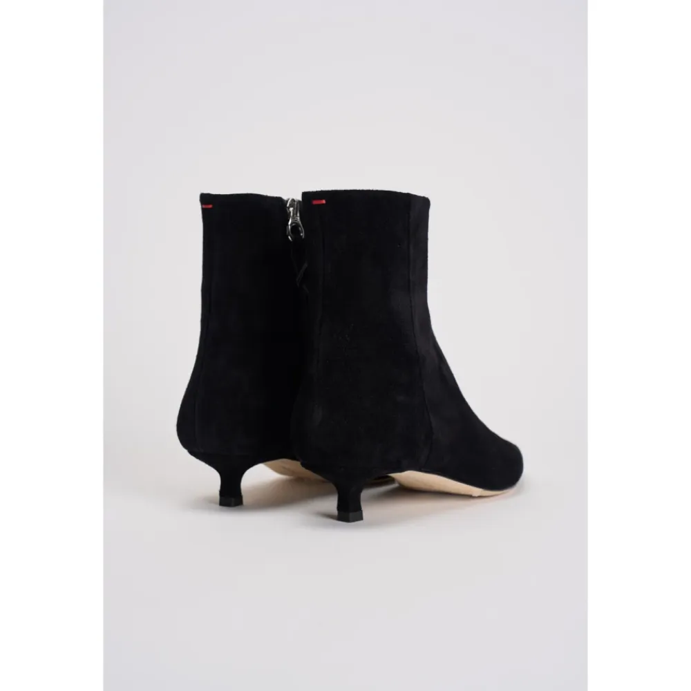 aeyde Støvler*Sofie Suede Ankelstøvler Sort