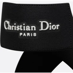 Dior Ballerina Sko*Ballet Flat Elastikrem Sort