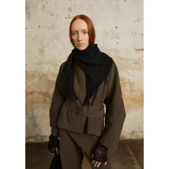 Cortana Tørklæder*Åben Strikket Bandana Sort