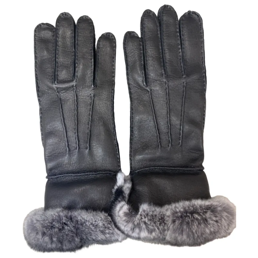 Restelli Guanti Handsker*Bjerg Hjortelæder Handske Sort