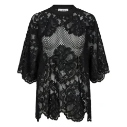 Haute L'Amitié Bluser & Skjorter*Blondekant T-shirt Sort