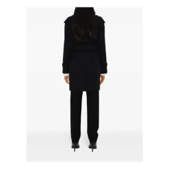 Burberry Frakker*bomuldstrenchcoat med ternet mønster Sort