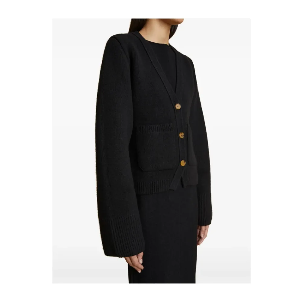 Khaite Striktrøjer & Sweatere*Cashmere V-Hals Sweater Sort