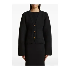 Khaite Striktrøjer & Sweatere*Cashmere V-Hals Sweater Sort