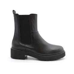 Unisa Chelsea Boots*Chelsea Læderstøvler Sort