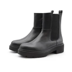Unisa Chelsea Boots*Chelsea Læderstøvler Sort
